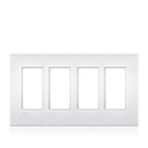Lutron LWT-U-PPPP-SB New Architectural Wallplate 4 Gang, Palladiom Opening, in Satin Brass, Metal Finish