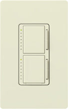Lutron MA-L3L3-BI Maestro Satin 2 x 300W Incandescent / Halogen Single Location Dual Dimmer in Biscuit