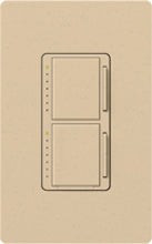 Lutron MA-L3L3-DS Maestro Satin 2 x 300W Incandescent / Halogen Single Location Dual Dimmer in Desert Stone