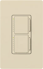 Lutron MA-L3L3-ES Maestro Satin 2 x 300W Incandescent / Halogen Single Location Dual Dimmer in Eggshell