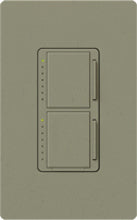 Lutron MA-L3L3-GB Maestro Satin 2 x 300W Incandescent / Halogen Single Location Dual Dimmer in Greenbriar