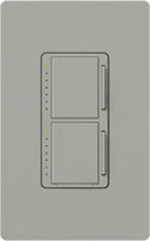 Lutron MA-L3L3-GR Maestro 2 x 300W Incandescent / Halogen Single Location Dual Dimmer in Gray