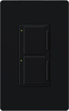Lutron MA-L3L3-MN Maestro Satin 2 x 300W Incandescent / Halogen Single Location Dual Dimmer in Midnight