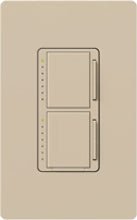Lutron MA-L3L3-TP Maestro Satin 2 x 300W Incandescent / Halogen Single Location Dual Dimmer in Taupe