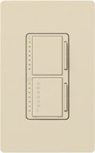 Lutron MA-L3T251-ES Maestro Satin 300W & 2.5A Incandescent / Halogen Single Location Dimmer & Timer in Eggshell