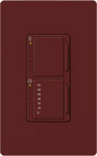 Lutron MA-L3T251-MR Maestro Satin 300W & 2.5A Incandescent / Halogen Single Location Dimmer & Timer in Merlot
