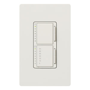 Lutron MA-L3T251HW-WH Maestro 300W & 2.5A Incandescent / Halogen Single Location Dimmer & Timer in White with Wallplate