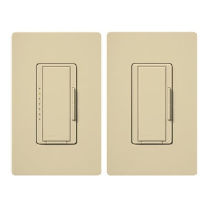 Lutron MACL-153M-RHW-IV Maestro Dimming Package 600W Incandescent, 150W CFL or LED Single Pole / 3-Way Dimmer and Companion Dimmer in Ivory