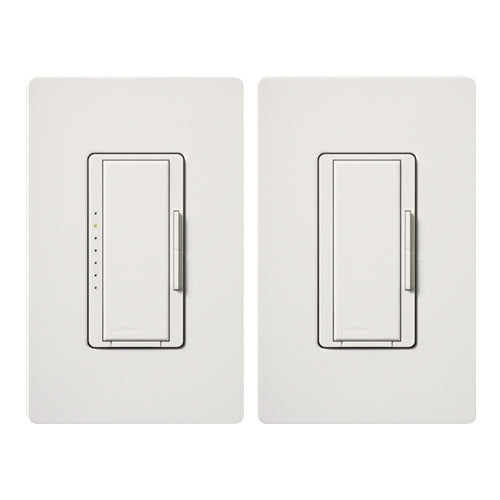 Lutron MACL-153M-RHW-WH Maestro Dimming Package 600W Incandescent, 150W CFL or LED Single Pole / 3-Way Dimmer and Companion Dimmer in White