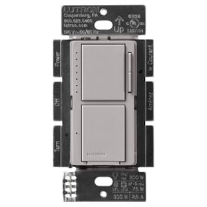 Lutron MACL-L3S25-GR Maestro Dual LED+ Dimmer and Switch 300-Watt Single Location Dimmer & 2.5A Switch in Gray