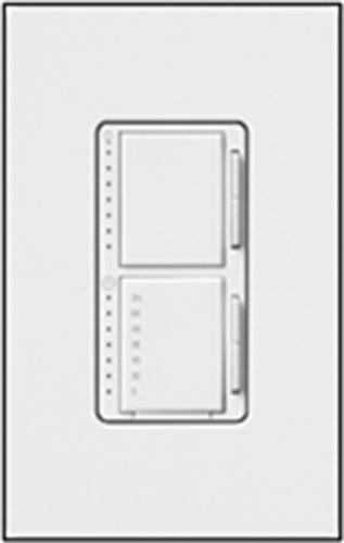 Lutron MACL-L3T251-GR 300W & 2.5A LED/Incandescent/Halogen Single Location Dimmer & Timer in Gray