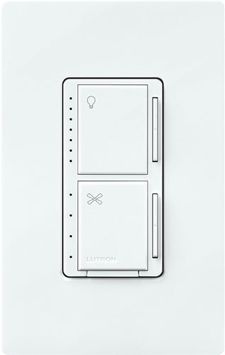 Lutron MACL-LFQ-LA 75W CFL / LED or 250W Incandescent / Halogen Single Location Dimmer & 1.5 A Single Fan Control in Light Almond