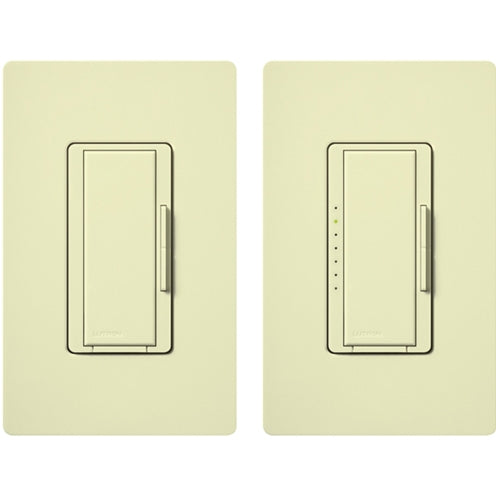 Lutron MAW-603-RH-AL Maestro 600W Incandescent / Halogen Dimming Package with Wallplate and Companion Dimmer in Almond