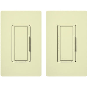 Lutron MAW-603-RH-AL Maestro 600W Incandescent / Halogen Dimming Package with Wallplate and Companion Dimmer in Almond
