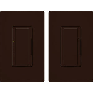 Lutron MAW-603-RH-BR Maestro 600W Incandescent / Halogen Dimming Package with Wallplate and Companion Dimmer in Brown