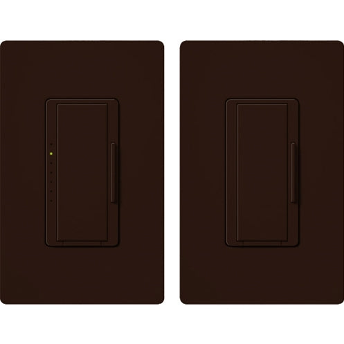 Lutron MAW-603-RH-BR Maestro 600W Incandescent / Halogen Dimming Package with Wallplate and Companion Dimmer in Brown