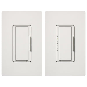 Lutron MAW-603-RH-WH Maestro 600W Incandescent / Halogen Dimming Package with Wallplate and Companion Dimmer in White