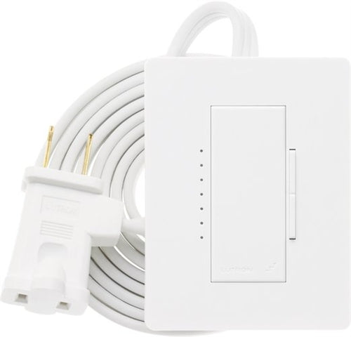 Lutron MRF2-3LDH-WH Maestro Wireless 120V / 300W Incandescent /  Halogen Tabletop Lamp Dimmer in White