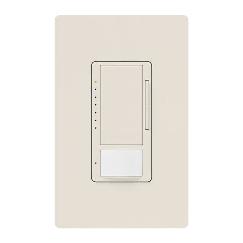 Lutron Vive MRF2S-8SDV010-LA Wallbox Vacancy Single-Pole/Multi-Location Sensor Dimmer in Light Almond
