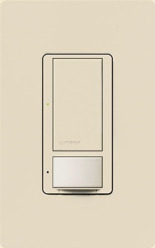 Lutron Vive MRF2S-8SS-LA Wallbox Occupancy/Vacancy Single-Pole/Multi-Location Sensor Switch in Light Almond