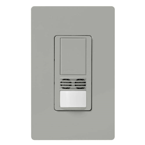 Lutron MS-B102-GR Maestro Dual Technology Ultrasonic and Passive Infrared Occupancy Sensor Switch for Single Circuit, Neutral Wire Required, in Gray 