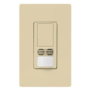 Lutron MS-B102-V-IV Maestro Dual Technology Ultrasonic and Passive Infrared Vacancy Sensor Switch for Single Circuit, Neutral Wire Required, in Ivory 
