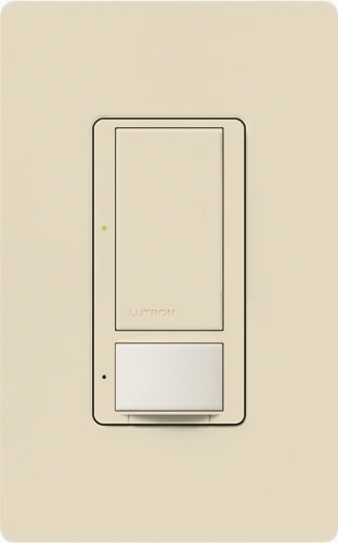 Lutron MS-OPS6M2N-DV-ES Maestro Switch with Occupancy/Vacancy Sensor, Neutral Wire Required, Dual Voltage 120V-277V / 6A Multi Location in Eggshell