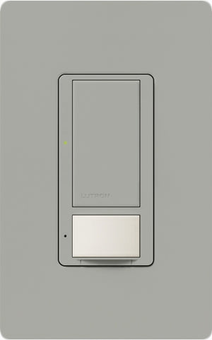 Lutron MS-OPS6M2U-DV-GR Maestro Switch with Occupancy Sensor Dual Voltage 120V-277V / 6A Multi Location, Neutral or Ground Wire, in Gray