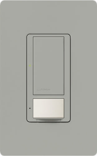 Lutron MS-PPS6-DDV-GR Maestro Dual-circuit Switch with Partial-on Occupancy Sensor, 6A 120V-277V in Gray