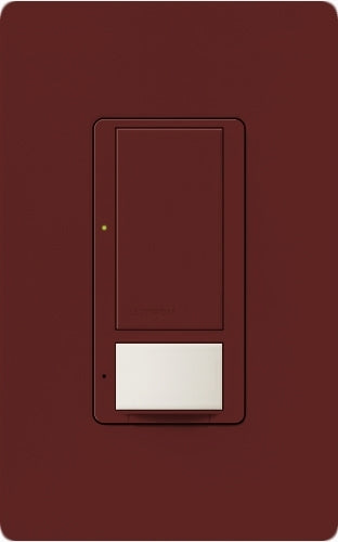 Lutron MS-PPS6-DDV-MR Maestro Dual-circuit Switch with Partial-on Occupancy Sensor, 6A 120V-277V in Merlot