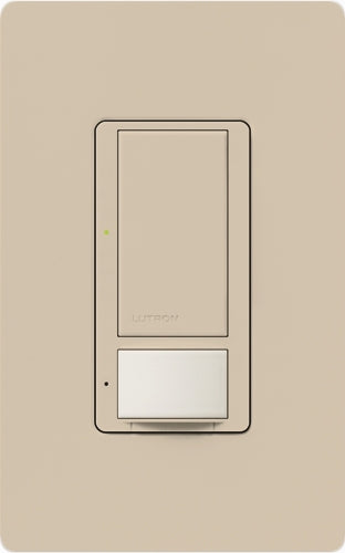 Lutron MS-VPS6M2-DV-TP Maestro Switch with Vacancy Sensor Dual Voltage 120V-277V / 6A Multi Location in Taupe