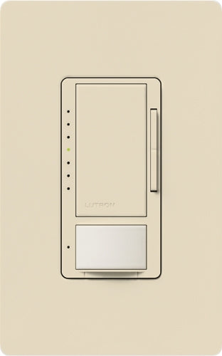 Lutron MSCL-OP153M-ES Maestro CL Occupancy Sensor (Auto-ON/OF or Manual ON/Auto-OFF) and Dimmer, 600W Incandescent, 150W CFL or LED Single Pole / Multi Location Dimmer in Eggshell