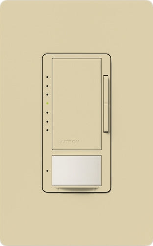 Lutron MSCL-OP153M-IV Maestro CL Occupancy Sensor (Auto-ON/OF or Manual ON/Auto-OFF) and Dimmer, 600W Incandescent, 150W CFL or LED Single Pole / Multi Location Dimmer in Ivory