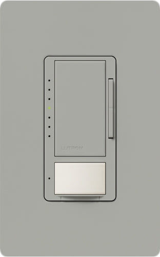 Lutron MSCL-VP153M-GR Maestro CL Vacancy Sensor (Manual ON/Auto-OFF) and Dimmer, 600W Incandescent, 150W CFL or LED Single Pole / Multi Location Dimmer in Gray