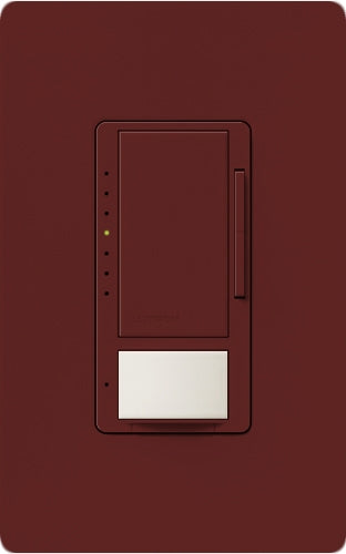 Lutron MSCL-VP153MH-MR Maestro CL Vacancy Sensor (Manual ON/Auto-OFF) and Dimmer, 600W Incandescent, 150W CFL or LED Single Pole / Multi Location Dimmer in Merlot