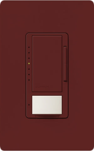 Lutron MSCL-VP153MH-MR Maestro CL Vacancy Sensor (Manual ON/Auto-OFF) and Dimmer, 600W Incandescent, 150W CFL or LED Single Pole / Multi Location Dimmer in Merlot