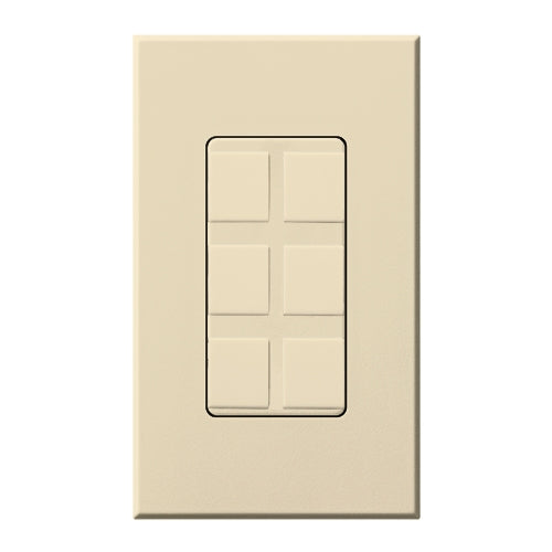 Lutron NT-6PF-BE Nova T Field-Customizable 6 Port Frame in Beige, Matte Finish