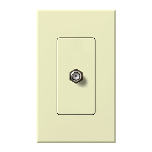 Lutron NT-CJ-AL Nova T Single Cable Jack in Almond, Matte Finish