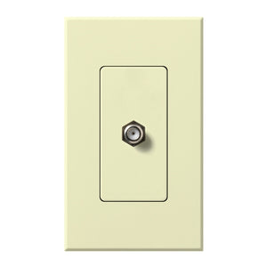 Lutron NT-CJ-AL Nova T Single Cable Jack in Almond, Matte Finish