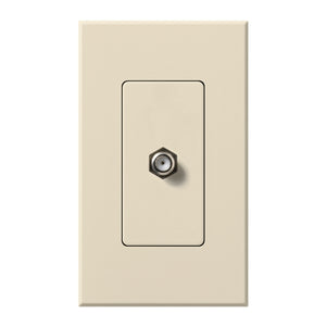 Lutron NT-CJ-LA Nova T Single Cable Jack in Light Almond, Matte Finish
