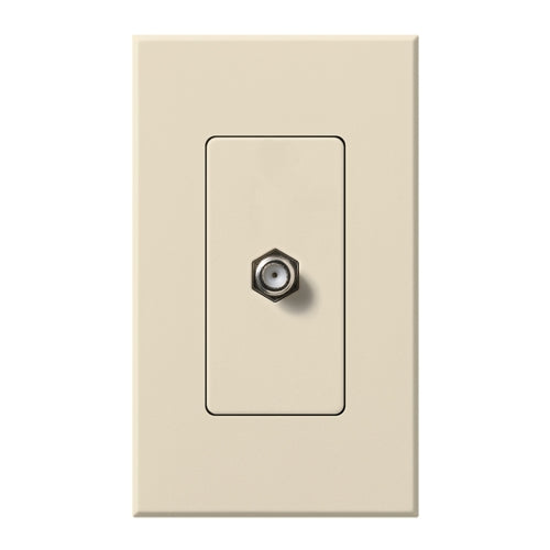 Lutron NT-CJ-LA Nova T Single Cable Jack in Light Almond, Matte Finish