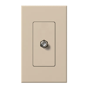 Lutron NT-CJ-TP Nova T Single Cable Jack in Taupe, Matte Finish