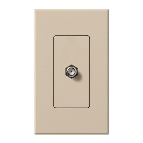 Lutron NT-CJ-TP Nova T Single Cable Jack in Taupe, Matte Finish
