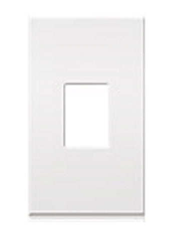 Lutron NT-K-NFB-WH Nova T Screwless 1 Gang Wallplate for Vareo Switches and Grafik Eye Entrance Controls, No Fins Broken, White, Matte Finish