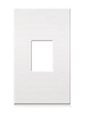 Lutron NT-K-NFB-WH Nova T Screwless 1 Gang Wallplate for Vareo Switches and Grafik Eye Entrance Controls, No Fins Broken, White, Matte Finish