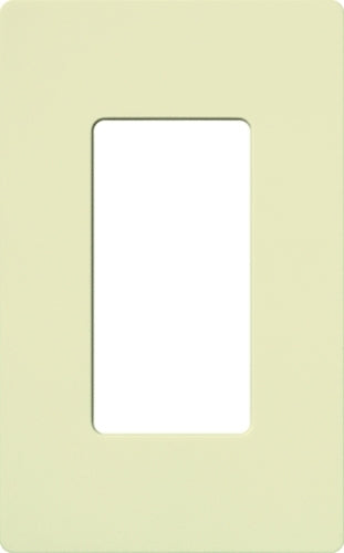 Lutron NT-R3-FB-AL Nova T Screwless 1 Gang Wallplate Decora Opening, Fins Broken, in Almond, Matte Finish