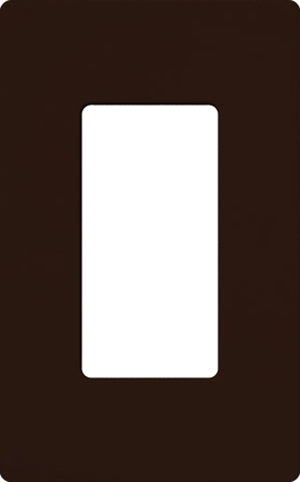 Lutron NT-R3-FB-BR Nova T Screwless 1 Gang Wallplate Decora Opening, Fins Broken, in Brown, Matte Finish