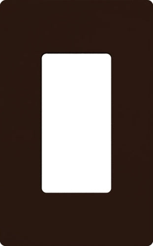 Lutron NT-R3-FB-BR Nova T Screwless 1 Gang Wallplate Decora Opening, Fins Broken, in Brown, Matte Finish