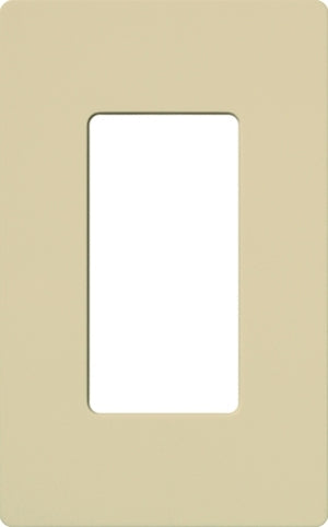 Lutron NT-R3-FB-IV Nova T Screwless 1 Gang Wallplate Decora Opening, Fins Broken, in Ivory, Matte Finish