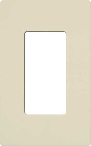 Lutron NT-R3-FB-LA Nova T Screwless 1 Gang Wallplate Decora Opening, Fins Broken, in Light Almond, Matte Finish